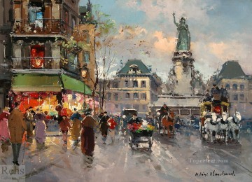 Cityscape Painting - AB place de la republic 8 Paris